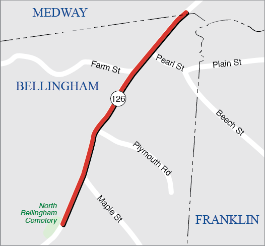 BELLINGHAM: ROADWAY REHABILITATION OF ROUTE 126 (HARTFORD ROAD), FROM 800 FEET NORTH OF THE I-495 NB OFF RAMP TO MEDWAY LINE, INCLUDING B-06-017 BELLINGHAM: ROADWAY REHABILITATION OF ROUTE 126 (HARTFORD ROAD), FROM 800 FEET NORTH OF THE I-495 NB OFF RAMP TO MEDWAY LINE, INCLUDING B-06-017